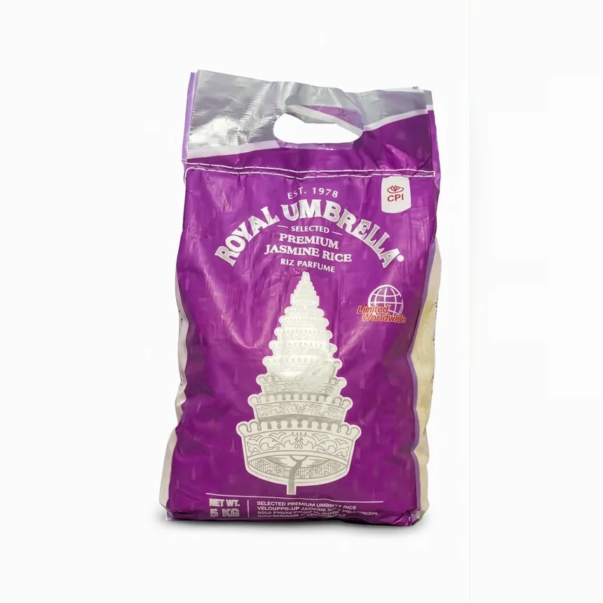 Royal Umbrella Selected Premium Jasmine Rice, purple bag